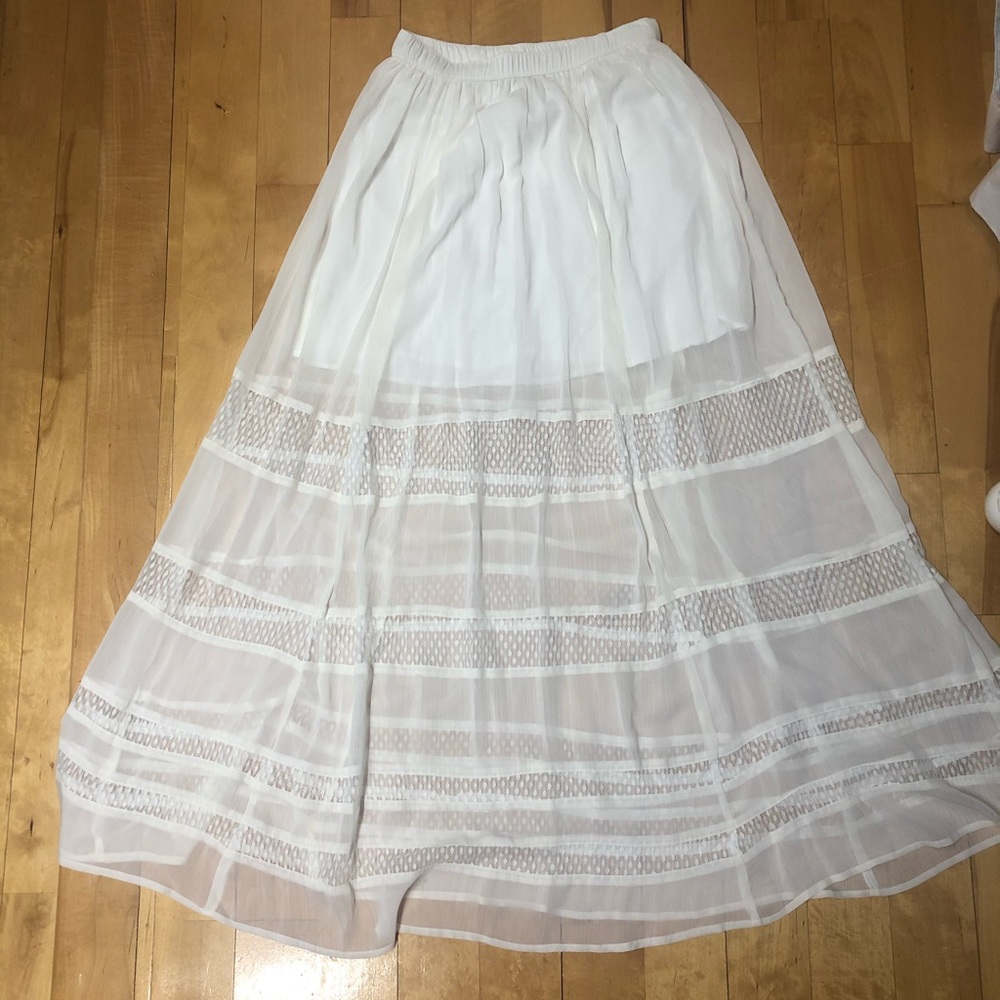 Abercrombie White Sheer Summer Skirt